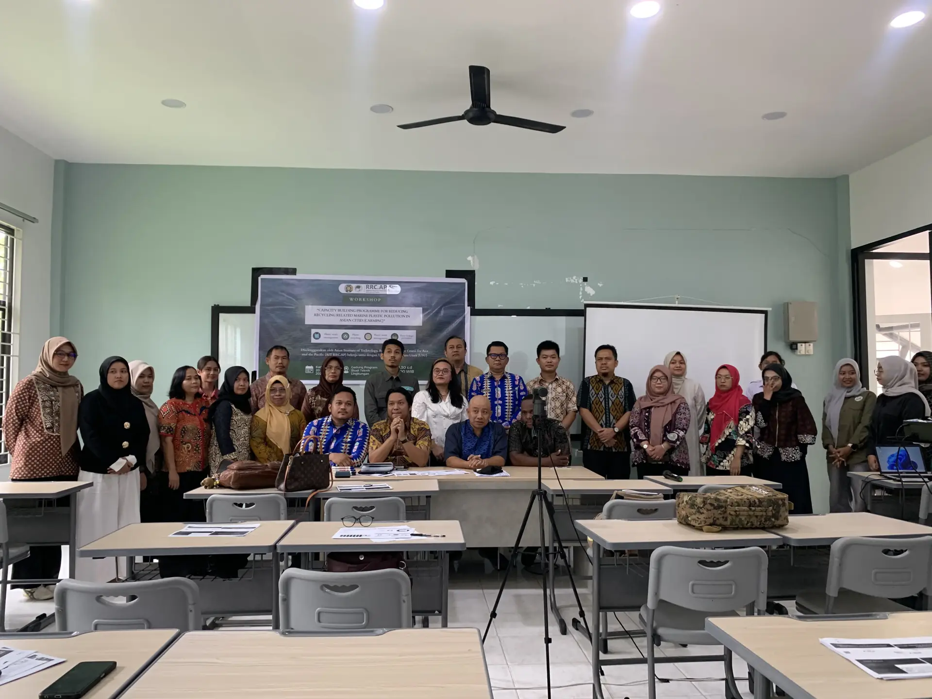 Workshop Capacity Building Programme for Reducing Recycling Related Marine Plastic Pollution in ASEAN Cities (CaRMPAC) FT USU Perkuat Kapasitas Pengurangan Pencemaran Plastik Laut di Kota-Kota ASEAN
